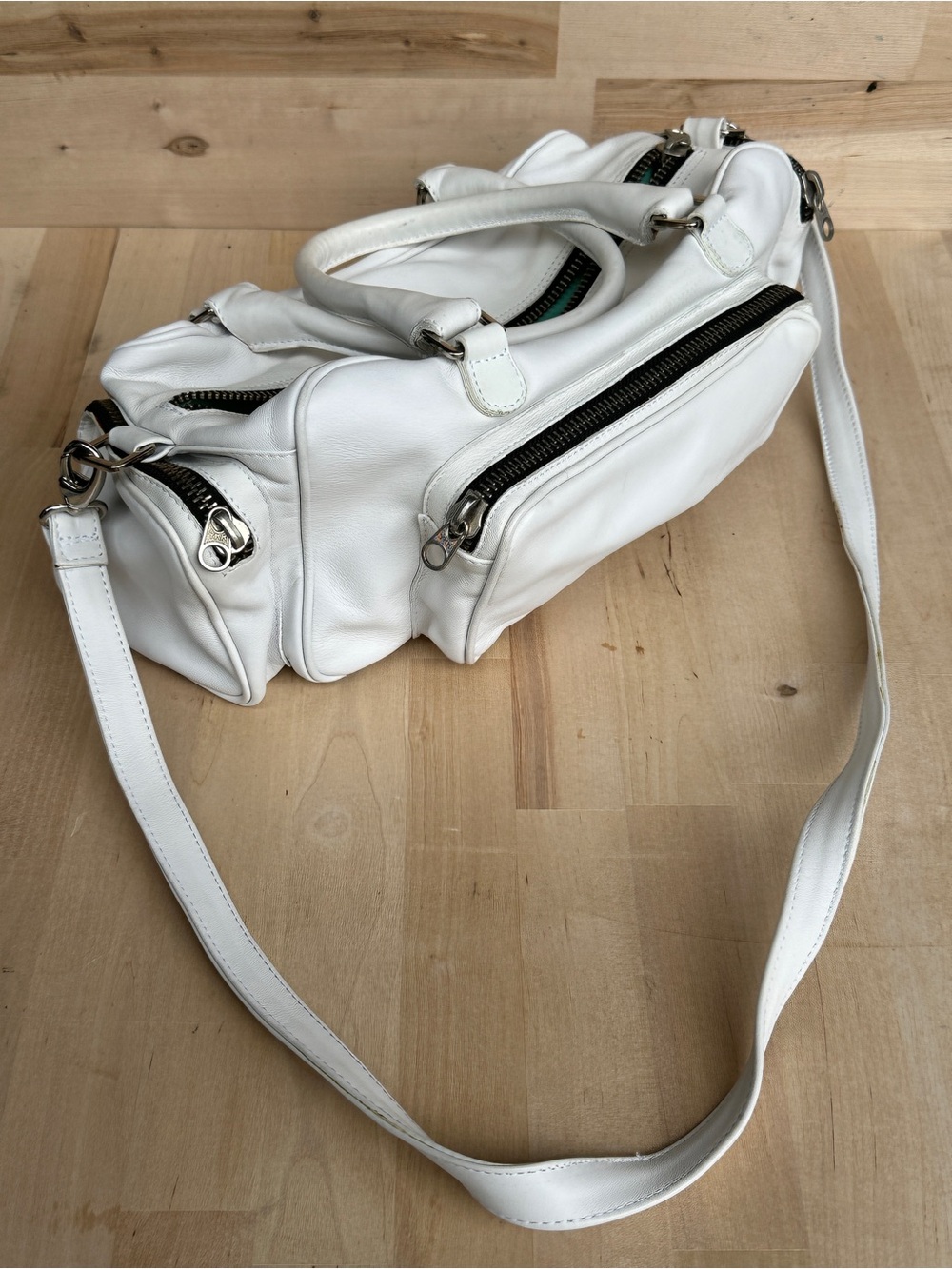 Vintage Y2K White Leather Bag